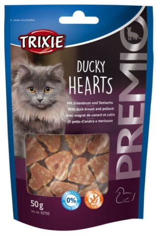 Poslastica za mačke Trixie Ducky Hearts 50gr